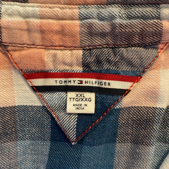 Blue pink Tommy Hilfiger casual shirt - Picture 3 of 4